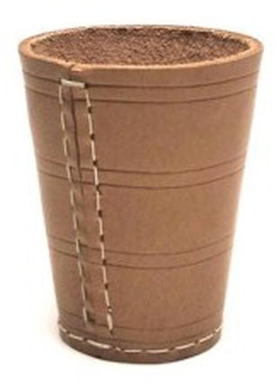 Dobbelen  Dobbelbeker 10X8 Cm.Tuigleder Naturel - Kunststof - uitvoering
