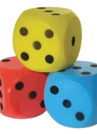 Dobbelen  Dobbelsteen Schuimrubber Geel 15 Cm. - Kunststof - uitvoering