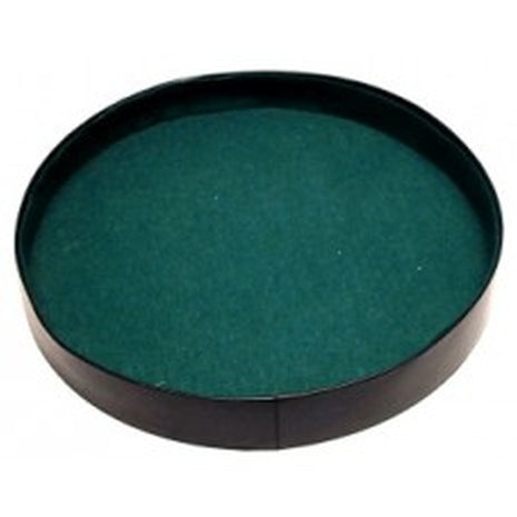 Dobbelen  Dobbelpiste Rond Zwart Vinyl M.Vilt 26Cm - Kunststof - uitvoering