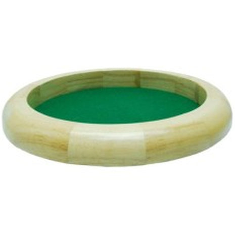 Dobbelen  Dobbelpiste Blank Hout 30Cm.Rond Gr.Vilt - Hout - uitvoering