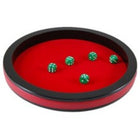 Dobbelen  Dobbelpiste 30Cm.Zw.Mdf/Rood.Vilt Hot - Kunststof - uitvoering
