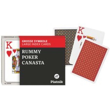 Dit is een foto van het spel Pokerspeelkaartenset Opti Dubbel Piatnik te koop bij Speldorado Spellenwinkel Delft