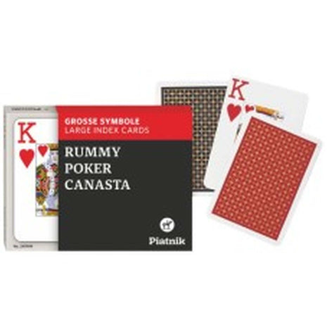 Poker  Pokerspeelkaartenset Opti Dubbel Piatnik - Karton - uitvoering