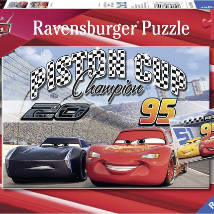 Dit is een foto van het spel Cars 3 Piston Cup twee puzzels te koop bij Speldorado Spellenwinkel Delft