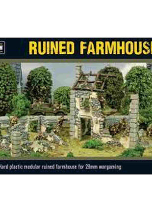 Ruined Farmhouse voor Bolt Action - terrein scenery schaal 1:58 miniatuur