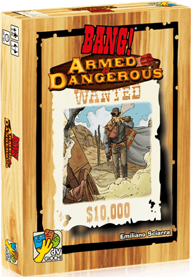 Dit is een foto van het spel Bang! Armed & Dangerous EN te koop bij Speldorado Spellenwinkel Delft