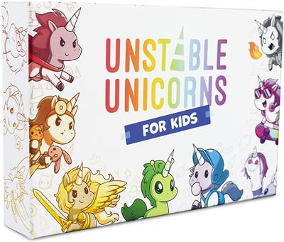 Dit is een foto van het spel Unstable Unicorns Kids Edition EN te koop bij Speldorado Spellenwinkel Delft