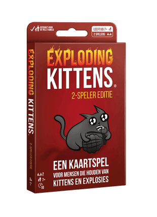 Exploding Kittens 2 Speler Editie NL – party kaartspel – 2 tot 4 spelers
