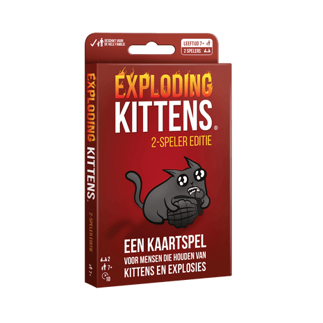 Exploding Kittens 2 Speler Editie NL – party kaartspel – 2 tot 4 spelers