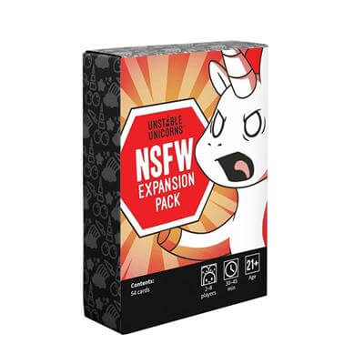Dit is een foto van het spel Unstable Unicorns Nsfw Expansion. te koop bij Speldorado Spellenwinkel Delft