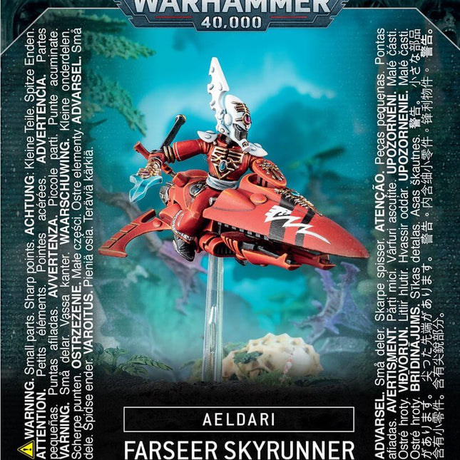 Dit is een afbeelding van het miniatuur Farseer Skyrunner - Aeldari voor het spel Warhammer, te koop bij Tabletop Miniature Wargames spellenwinkel Speldorado in delft