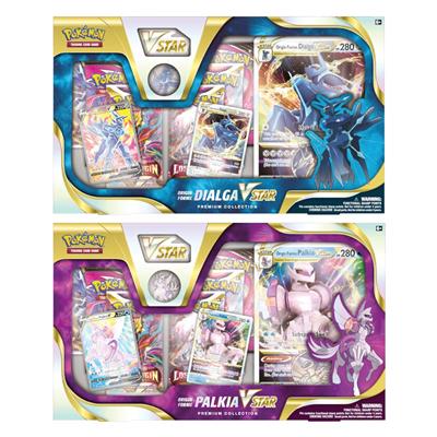 Dit is een foto van het spel Dialga & Palkia Vstar Premium Pin Box - Pokemon te koop bij Speldorado Spellenwinkel Delft