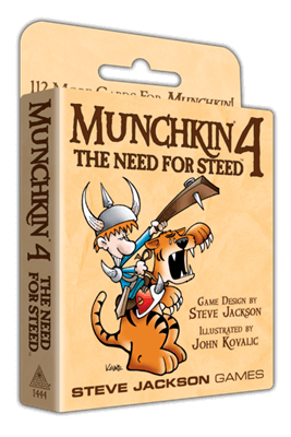 Dit is een foto van het spel Munchkin 4 The Need For Steed EN te koop bij Speldorado Spellenwinkel Delft