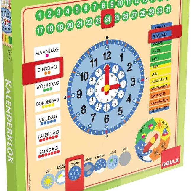 Dit is een foto van het spel Kalenderklok , vierkant stukjes te koop bij Speldorado Spellenwinkel Delft