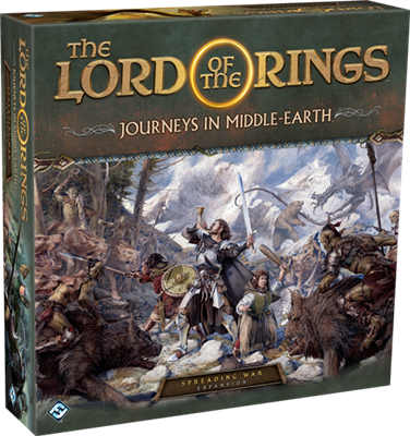 Dit is een foto van het spel LotR Journeys in Middle Earth Spreading War Exp EN te koop bij Speldorado Spellenwinkel Delft