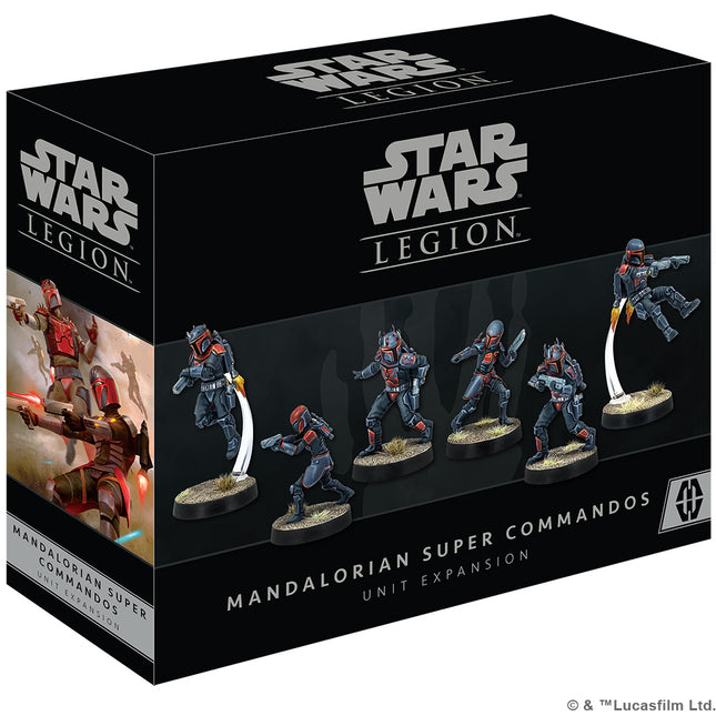 Dit is een foto van het spel Mandalorian Super Com. Unit Exp. En - Star Wars Legion te koop bij Speldorado Spellenwinkel Delft