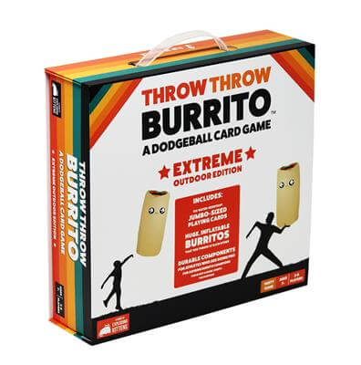 Dit is een foto van het spel Throw Throw Burrito Extreme Outdoor Ed. EN te koop bij Speldorado Spellenwinkel Delft