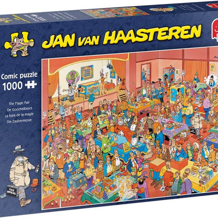 Dit is een foto van het spel JvH De Goochelbeurs (1000) te koop bij Speldorado Spellenwinkel Delft
