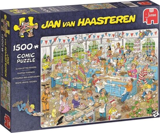 Dit is een foto van het spel Taarten Toernooi - Jan van Haasteren te koop bij Speldorado Spellenwinkel Delft