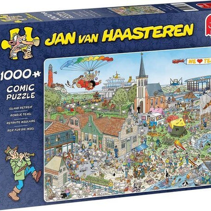 Dit is een foto van het spel Rondje Texel -Jan van Haasteren te koop bij Speldorado Spellenwinkel Delft