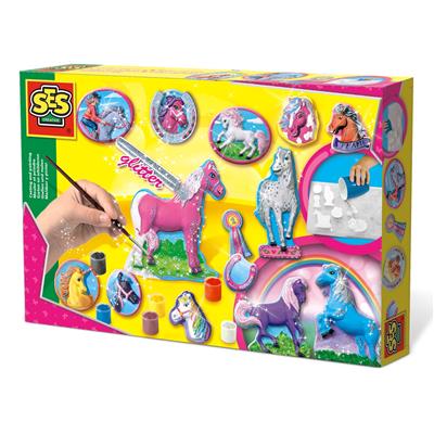 Glitter Gips Gieten Fantasiepaarden, 2003365 van Van Der Meulen te koop bij Speldorado !