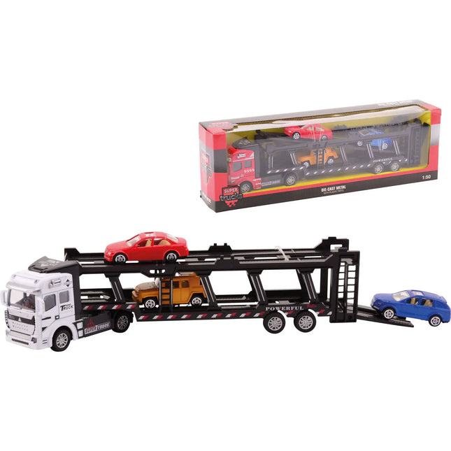 afbeelding artikel Super Cars Die-Cast Autotransporter Met 3 Autos 2 Assorti