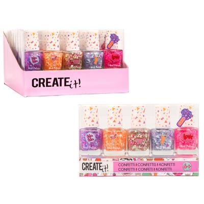 Create It! Nagellak Confetti 5Pk, 2003466 van Van Der Meulen te koop bij Speldorado !