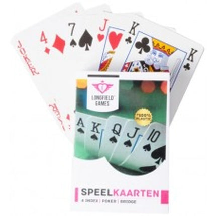 Dit is een foto van het spel Speelkaarten Longfield Geplast.Enk P.10 te koop bij Speldorado Spellenwinkel Delft