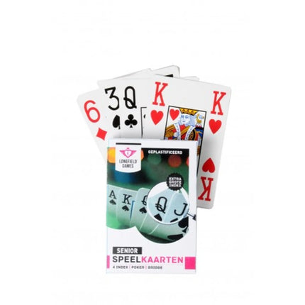 Dit is een foto van het spel Speelkaarten Longf.Senior Gr.Index Enkel te koop bij Speldorado Spellenwinkel Delft