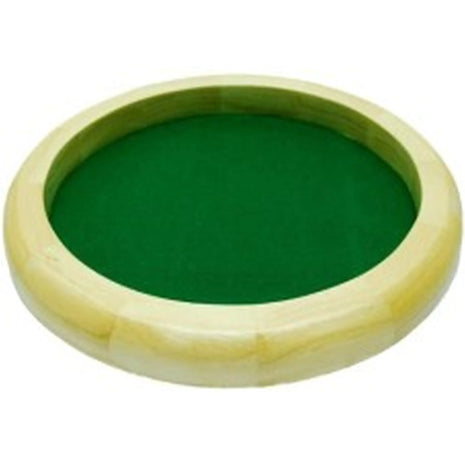 Dit is een foto van het spel Dobbelpiste Blank Hout Rond 35Cm.Gr.Vilt te koop bij Speldorado Spellenwinkel Delft