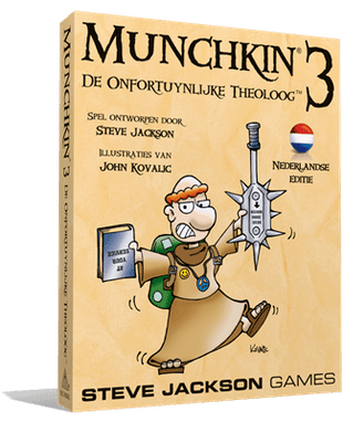 Munchkin 3 NL - De Onfortuinlijke Theoloog NL – gezellig kaartspel – 3 tot 6 spelers