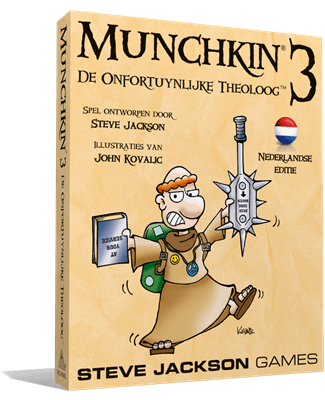 Munchkin 3 NL - De Onfortuinlijke Theoloog NL – gezellig kaartspel – 3 tot 6 spelers