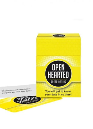 Dit is een foto van het spel Openhearted Speed Dating (Engels) te koop bij Speldorado Spellenwinkel Delft