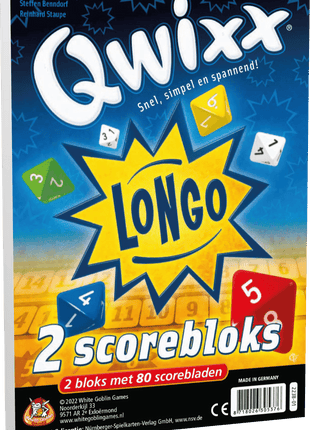 Qwixx Longo Bloks (extra scoreblocks) – gezellig dobbelspel – 2 tot 5 spelers
