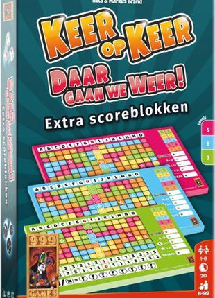 Keer Op Keer Scoreblok 3 Stuks Level 5, 6 En 7 – gezellig dobbelspel – 2 tot 4 spelers
