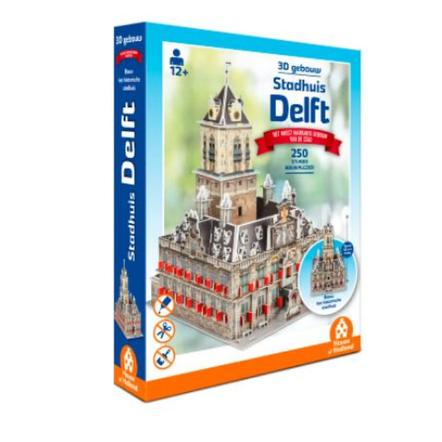 Dit is een foto van het spel 3D Gebouw Stadhuis Delft (250) te koop bij Speldorado Spellenwinkel Delft