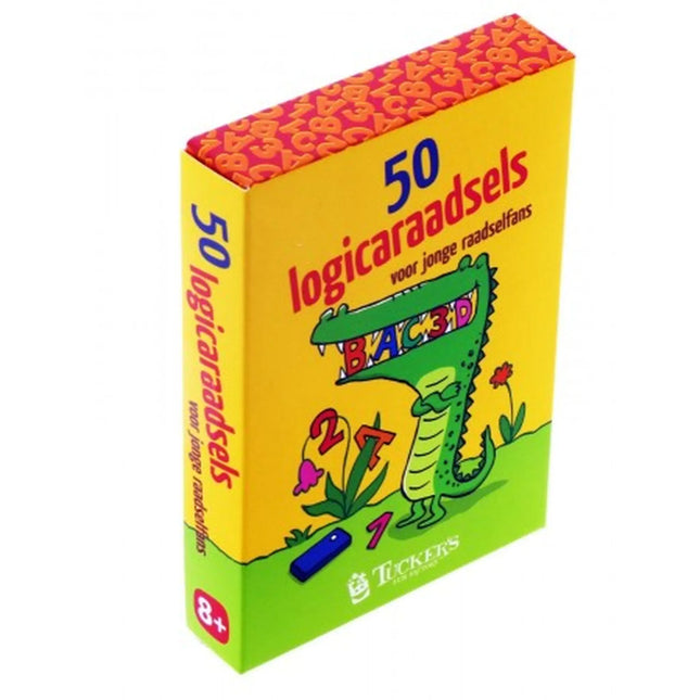 Dit is een foto van het spel 50 Logicaraadsels Voor Jonge Raadselfans te koop bij Speldorado Spellenwinkel Delft