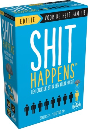 Dit is een foto van het spel Shit Happens Familie Editie te koop bij Speldorado Spellenwinkel Delft