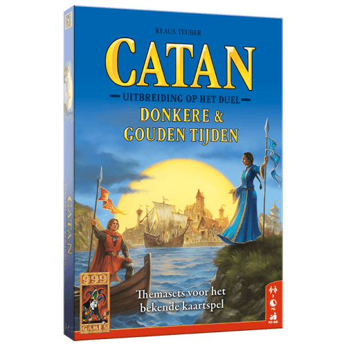 Dit is een foto van het spel Het Duel Donkere & Gouden Tijden - Catan te koop bij Speldorado Spellenwinkel Delft