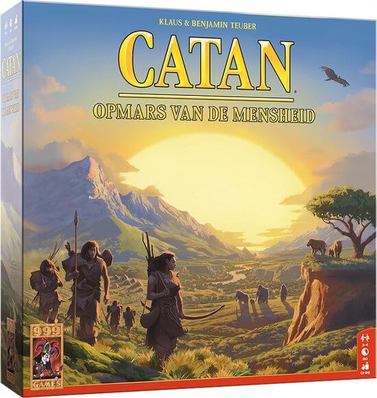Dit is een foto van het spel Opmars Van De Mensheid - Catan te koop bij Speldorado Spellenwinkel Delft