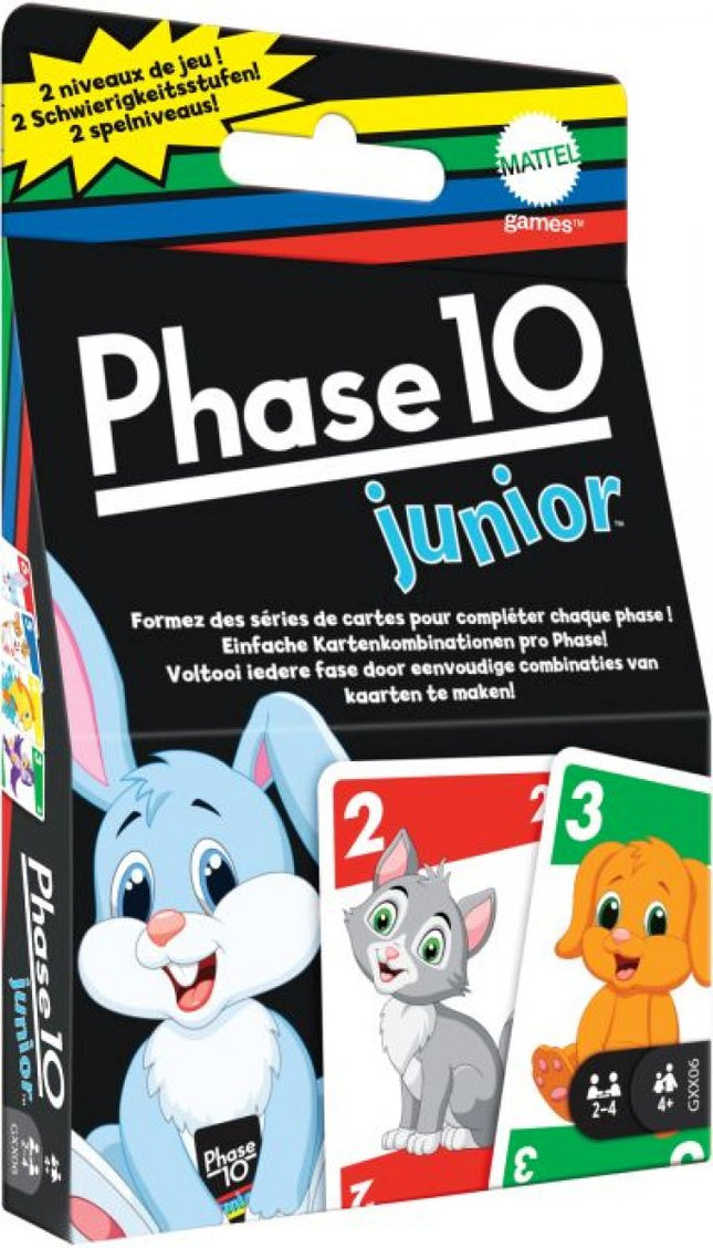 Dit is een foto van het spel Fase 10 Junior - Gxx06 - Mattel te koop bij Speldorado Spellenwinkel Delft