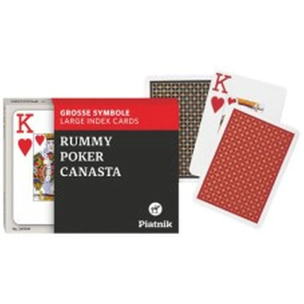 Dit is een foto van het spel Pokerspeelkaartenset Opti Dubbel Piatnik te koop bij Speldorado Spellenwinkel Delft