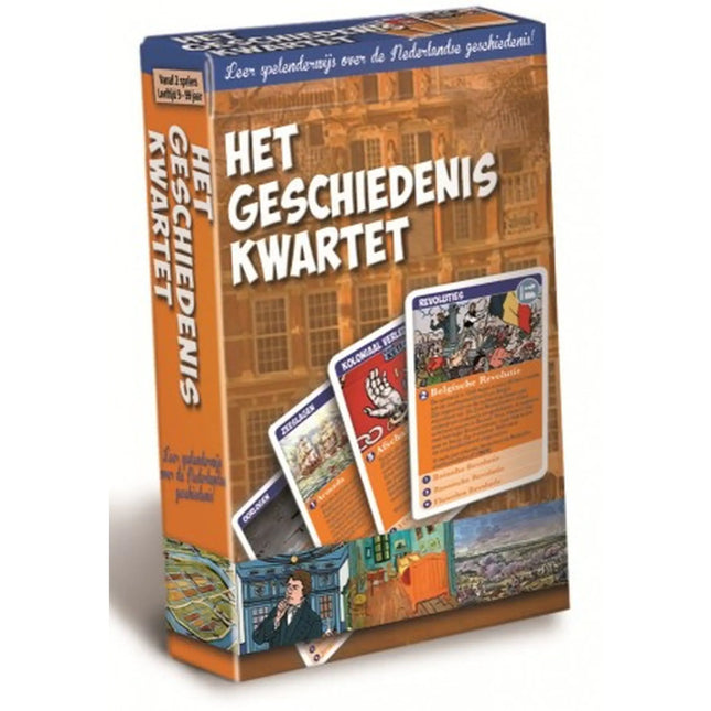 Dit is een foto van het spel Het Geschiedeniskwartet te koop bij Speldorado Spellenwinkel Delft