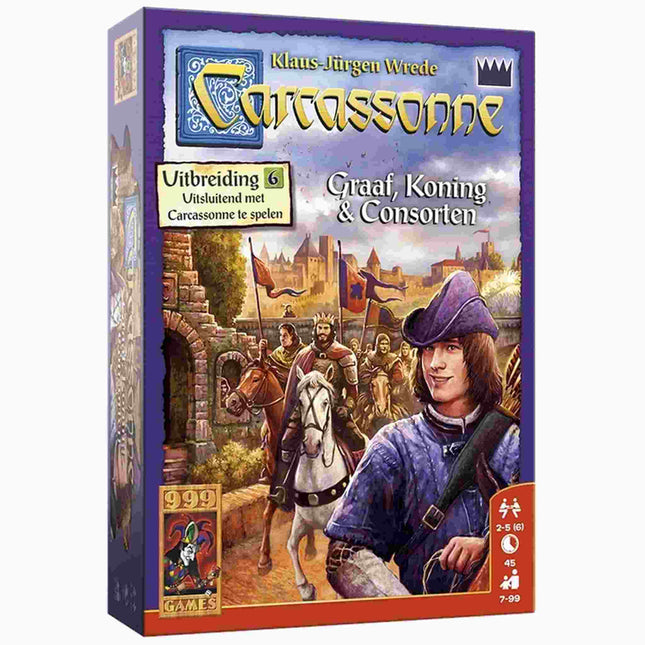 Dit is een foto van het spel Graaf, Koning En Consorten - Carcassonne te koop bij Speldorado Spellenwinkel Delft