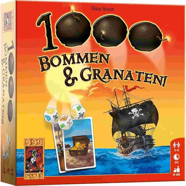 Dit is een foto van het spel 1000 Bommen & Granaten! te koop bij Speldorado Spellenwinkel Delft