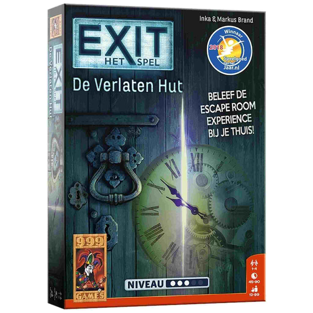 Dit is een foto van het spel De Verlaten Hut - Exit te koop bij Speldorado Spellenwinkel Delft