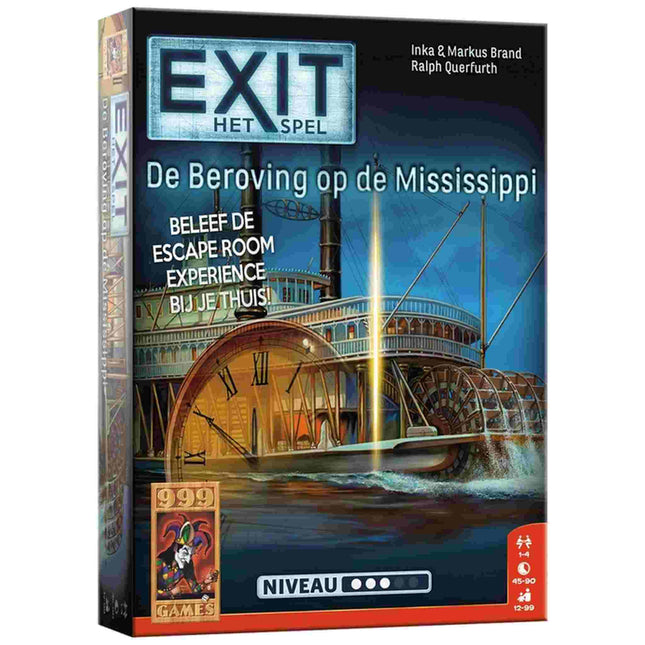 Dit is een foto van het spel De Beroving Op De Mississippi - Exit te koop bij Speldorado Spellenwinkel Delft