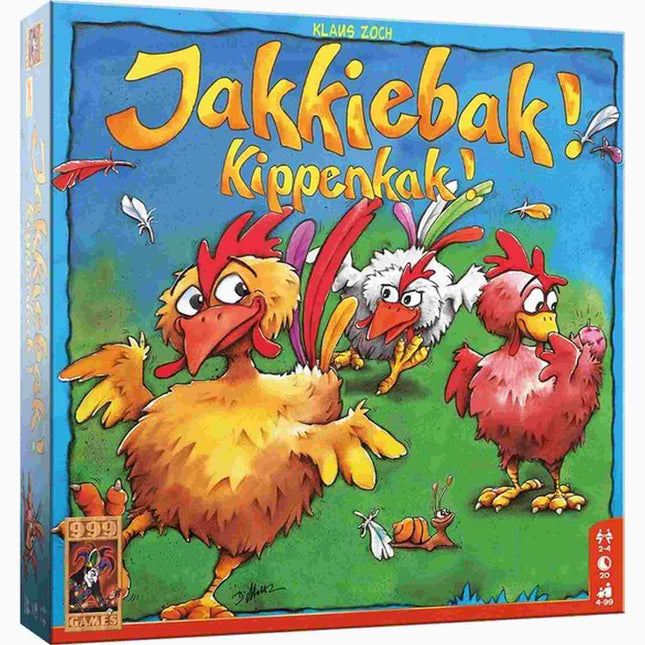 Dit is een foto van het spel Jakkiebak! Kippenkak! te koop bij Speldorado Spellenwinkel Delft