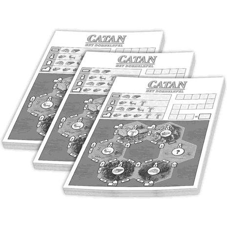 Het Dobbelspel Scoreblok 3 Stuks - Catan – gezellig dobbelspel – 2 tot 4 spelers