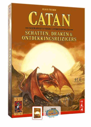 Schatten, Draken & Ontdekkingsreizigers - Catan – strategisch bordspel – 2 tot 4 spelers